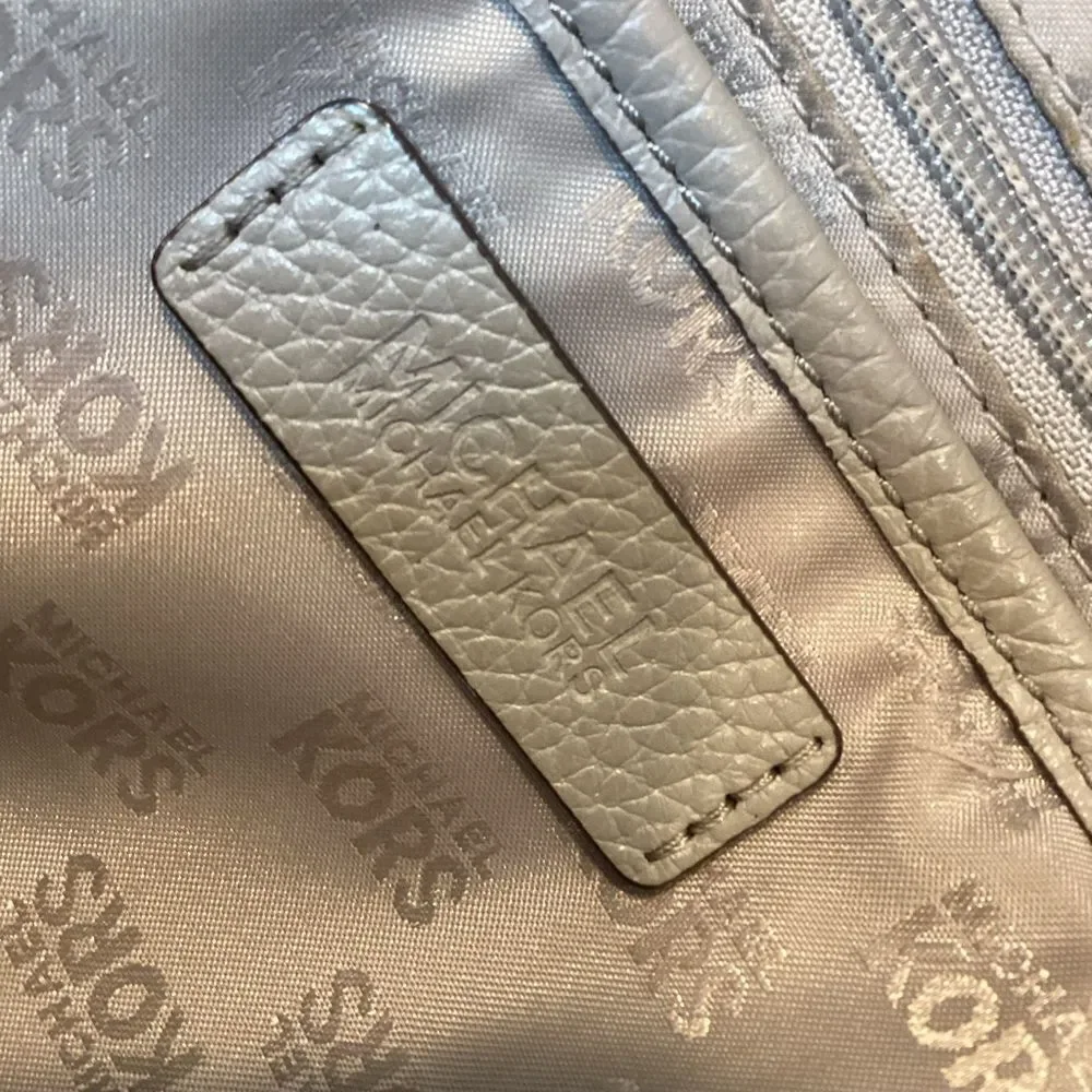 Michael Kors Backpack Leather Abbey Pearl Pebbled Studded Back Pack Bag Travel